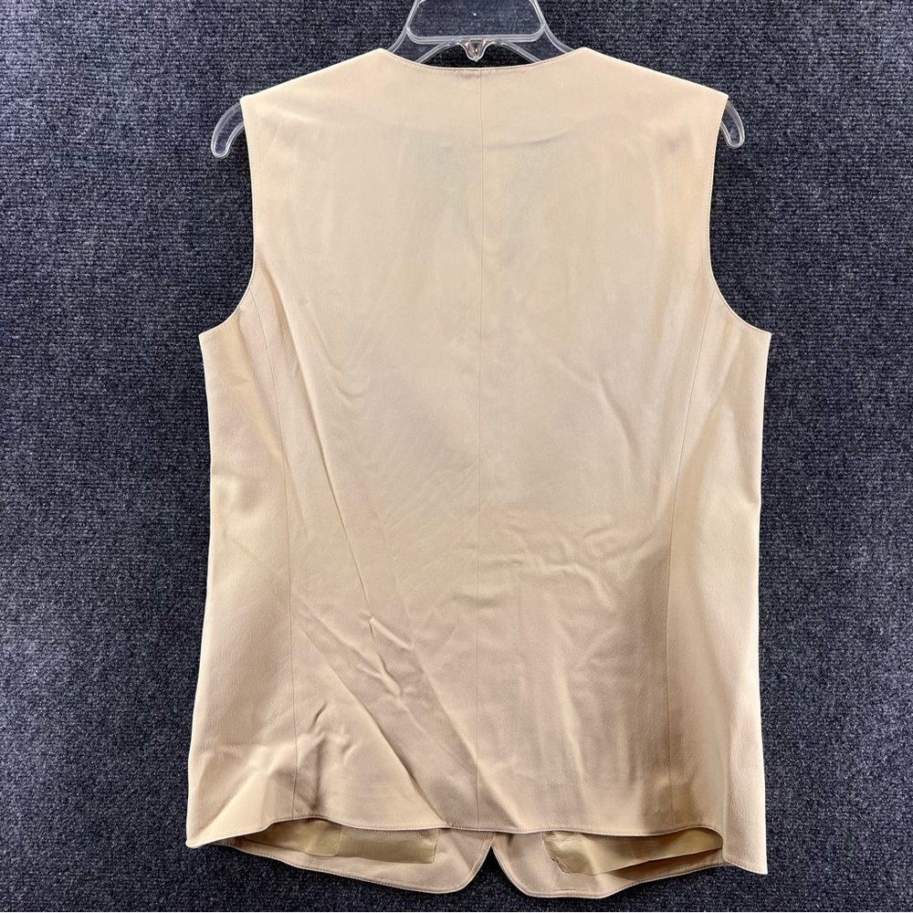 Vtg Ann Taylor Sz 10 100% Silk Vest Top Pale Yellow Poetcore Old Money Tailored - Picture 7 of 7